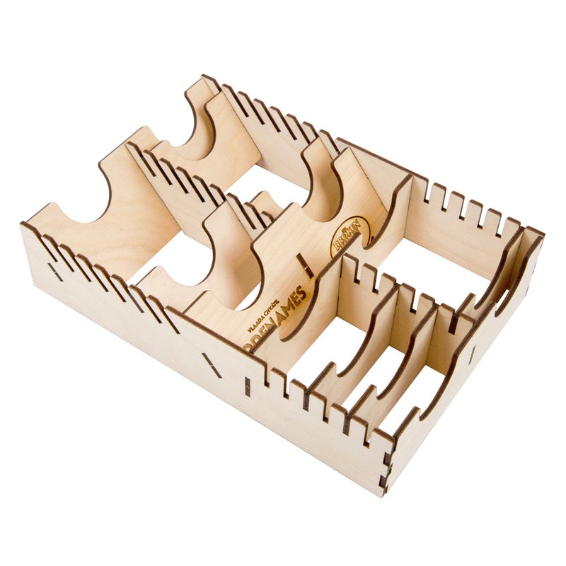 The Broken Token Board Game Organizer - Codenames Compatible Wood Storage Box with Multiple Dividers - Image 3